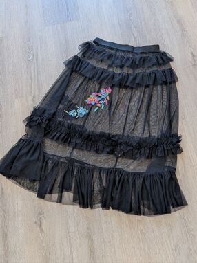 Zara Tulle Overlay Skirt